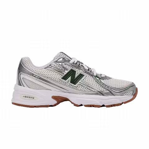 New Balance 740 Big Kid 'Silver Metalic Dark Alpine Green'