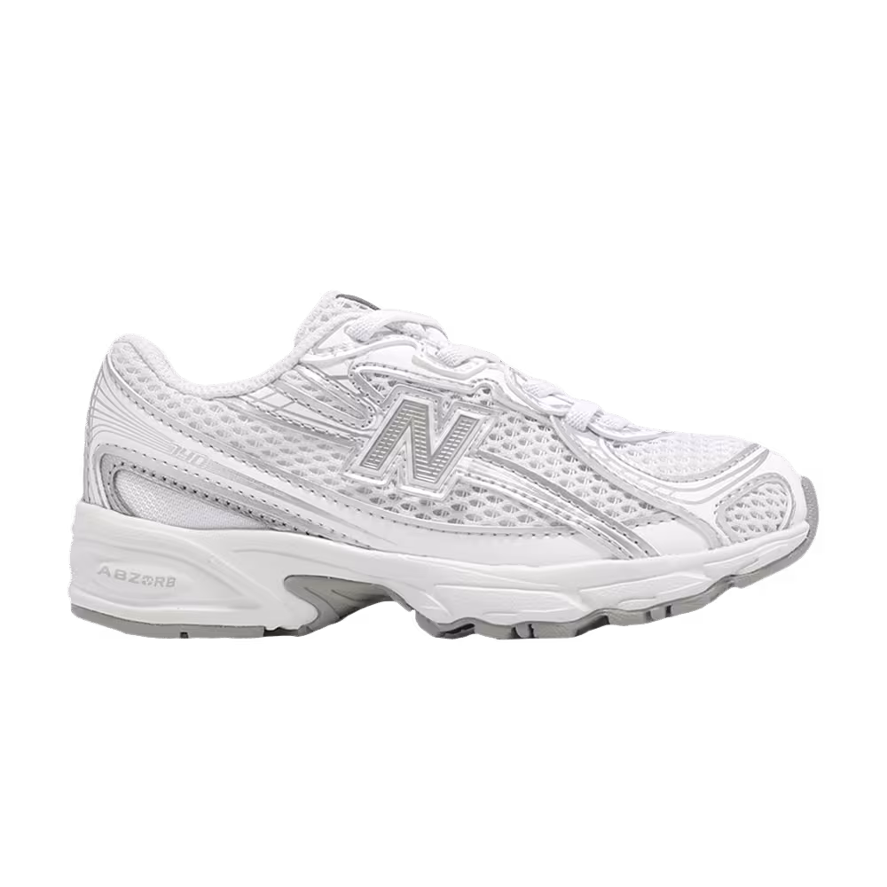 New Balance 740 Little Kid Wide White Silver Metallic