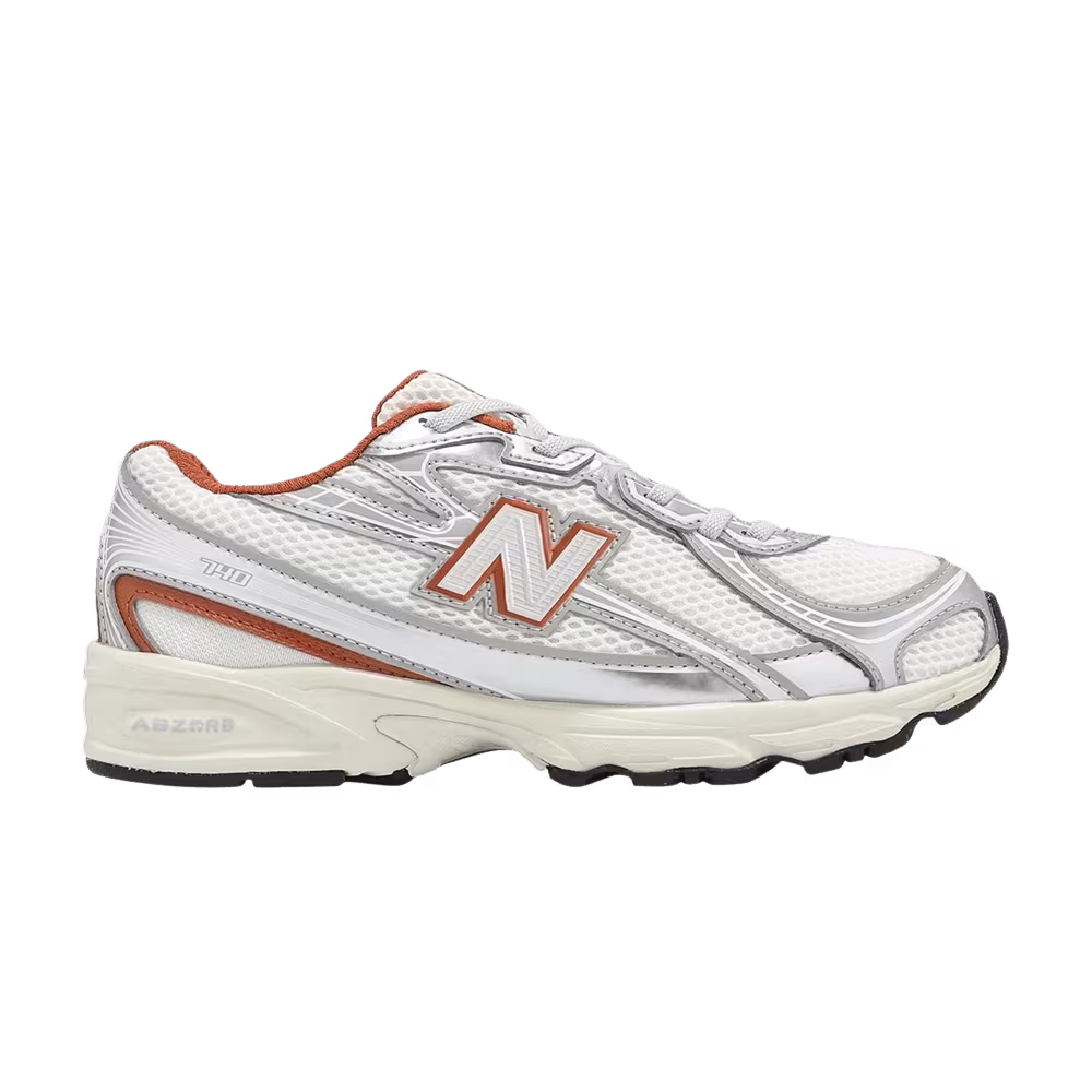 New Balance 740 Wide Little Kids Ivory Orange