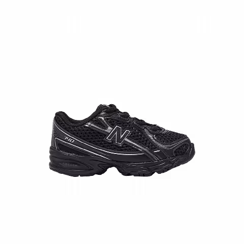 New Balance 740 Bungee Lace Toddler 'Black Silver Metallic'