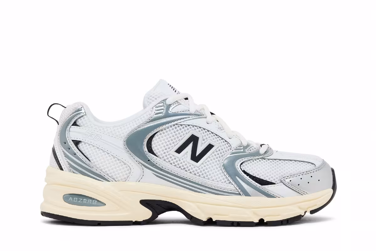 New Balance 530 Silver Metallic Black Cement, view 2