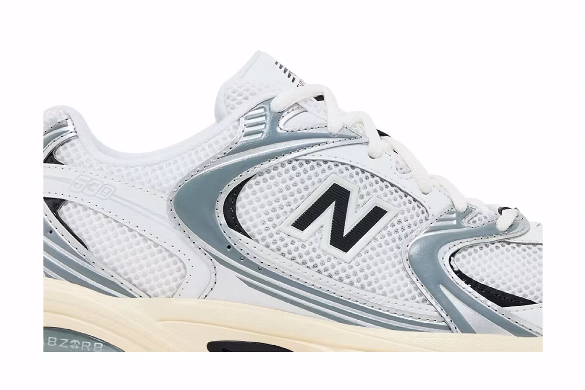 New Balance 530 Silver Metallic Black Cement, view 3