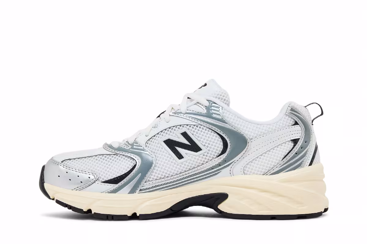 New Balance 530 Silver Metallic Black Cement, view 4
