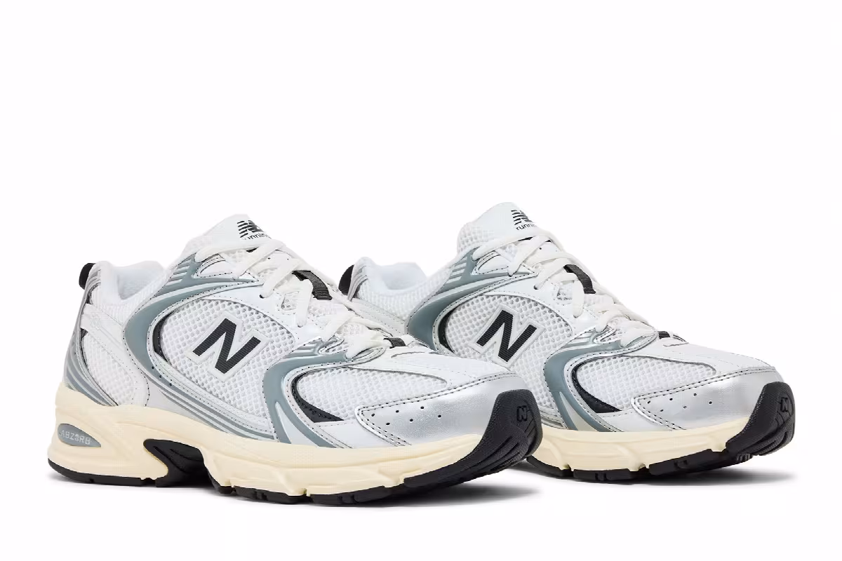 New Balance 530 Silver Metallic Black Cement, view 9