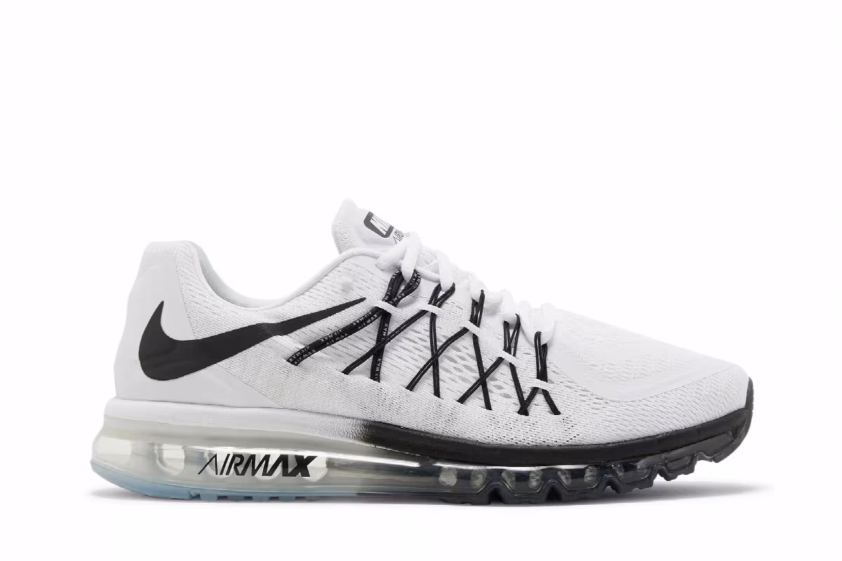 Nike Air Max 2015 White Black, view 2
