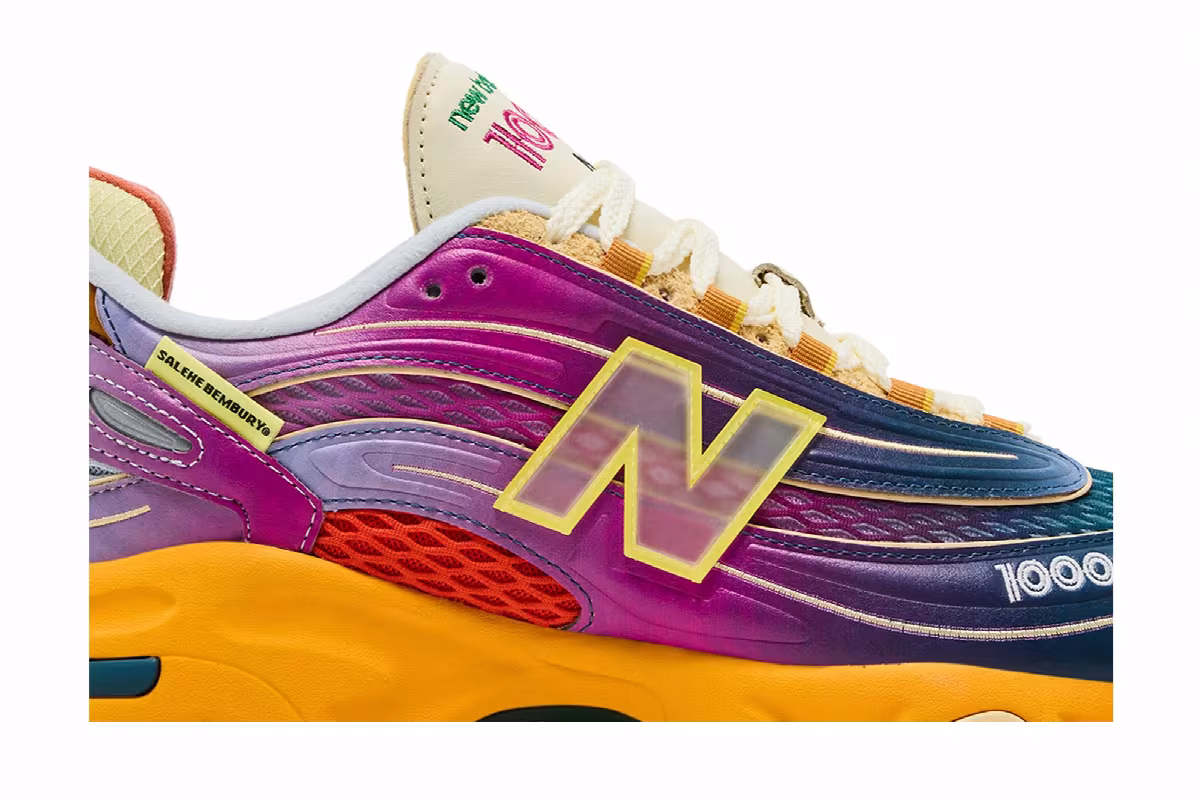 Salehe Bembury x New Balance 1000 Fog Be The Cloud - Berry, view 3