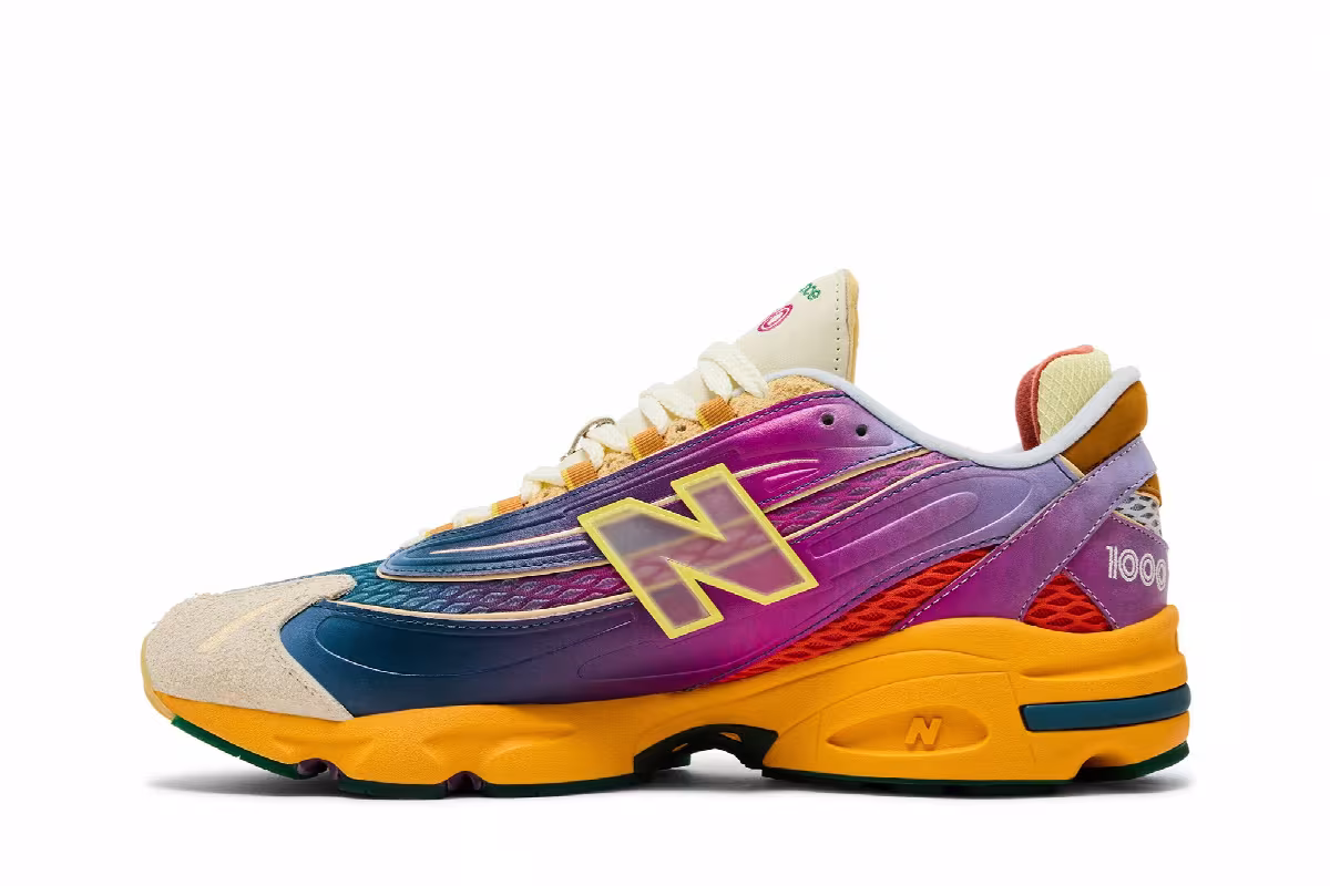 Salehe Bembury x New Balance 1000 Fog Be The Cloud - Berry, view 4