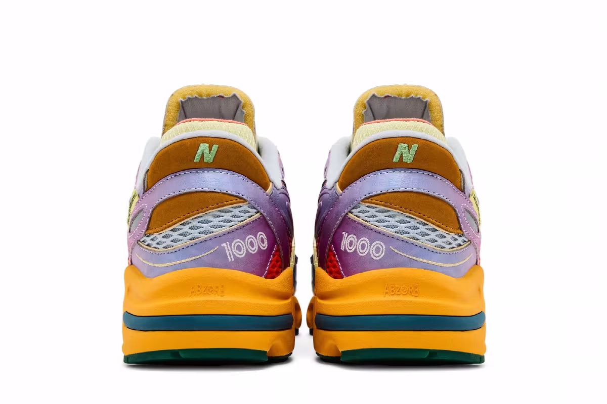 Salehe Bembury x New Balance 1000 Fog Be The Cloud - Berry, view 7