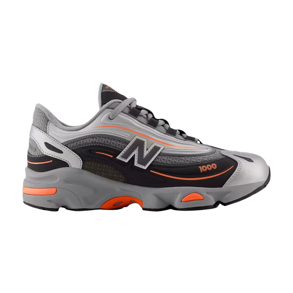 New Balance 1000 Big Kid Silver Metallic Tangerine Heat