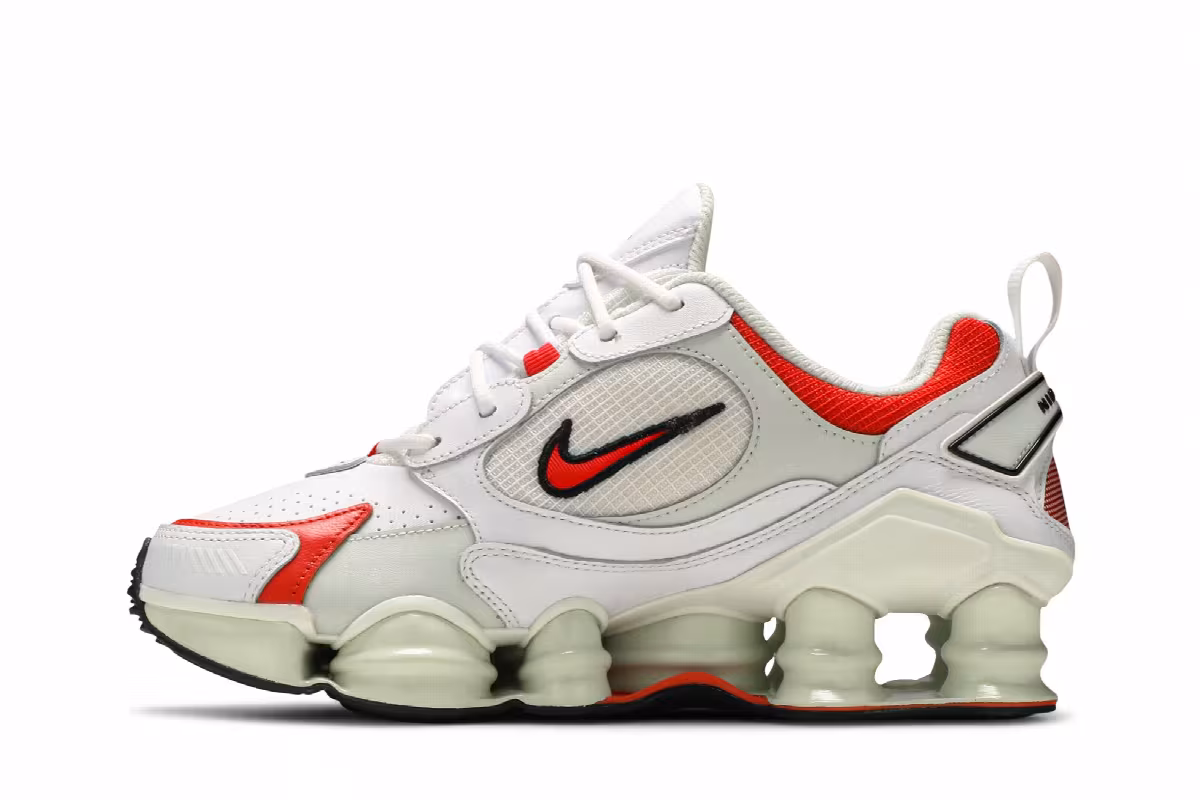 Nike Women's Shox Nova White Team Orange, view 4