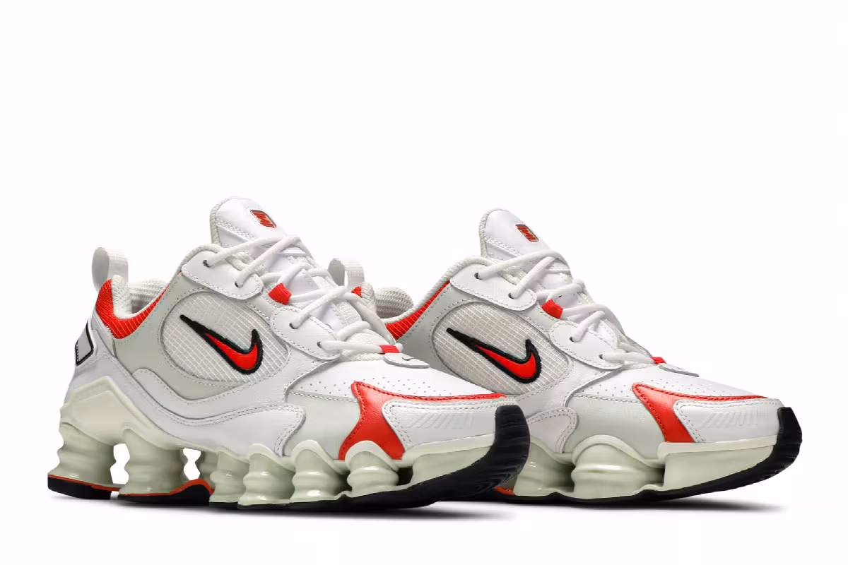 Nike Women's Shox Nova White Team Orange, view 9