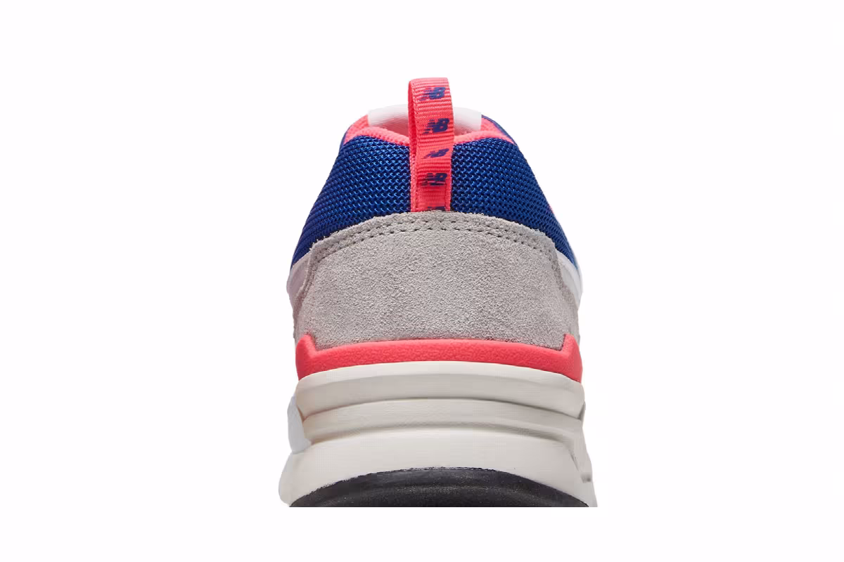 New Balance Women's 997 White Blue Pink, view 8