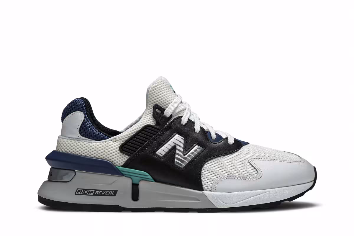 New Balance 997S White Charcoal Blue, view 2