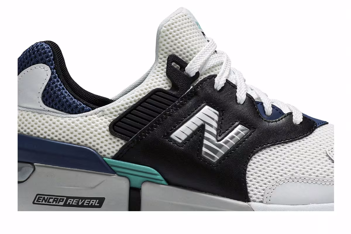New Balance 997S White Charcoal Blue, view 3
