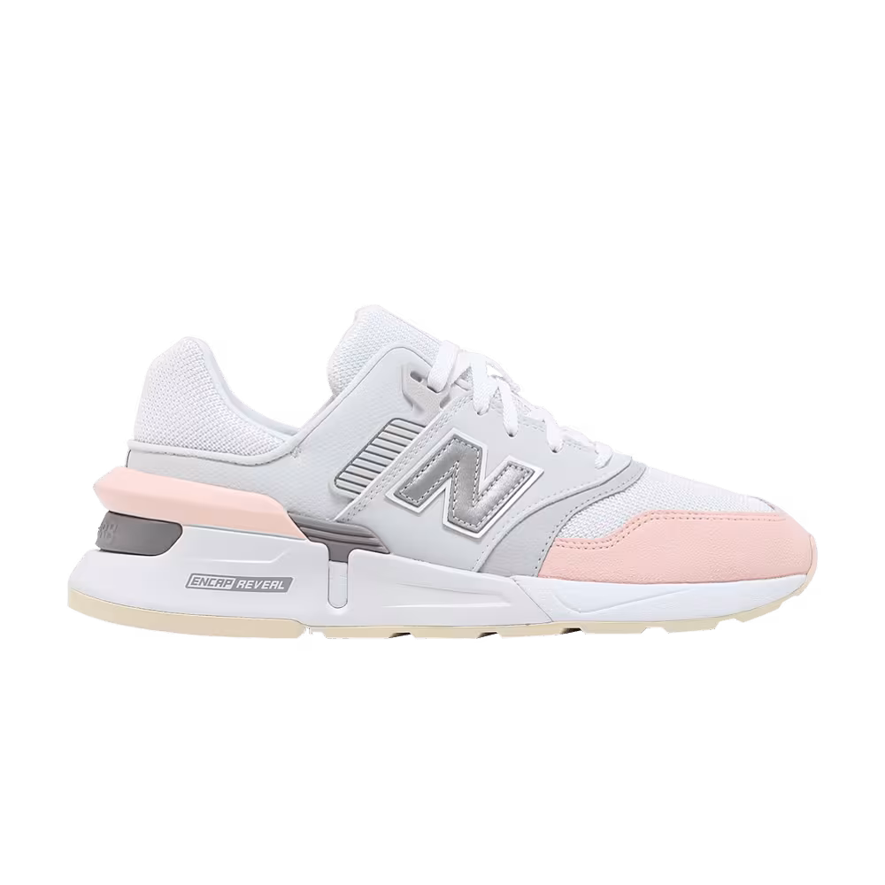 New Balance Women's 997 White Grey Pink