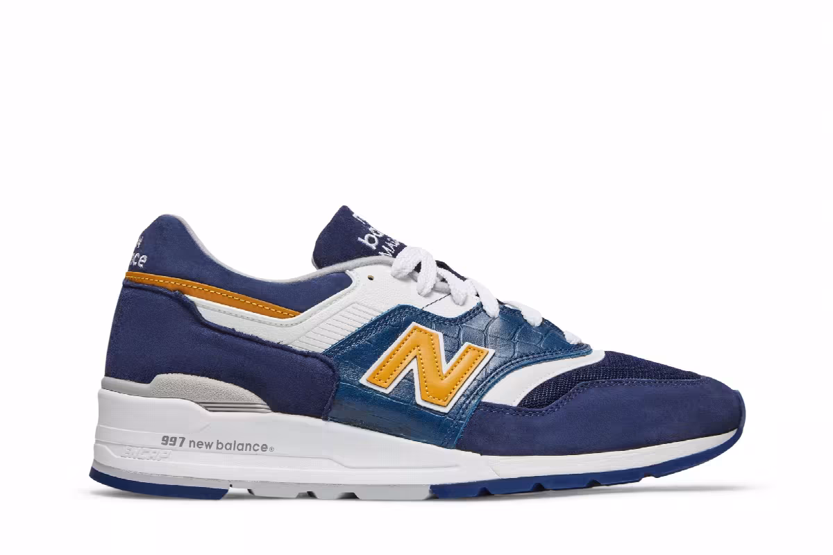 New Balance 997 Made in USA Navy Mustard, view 2