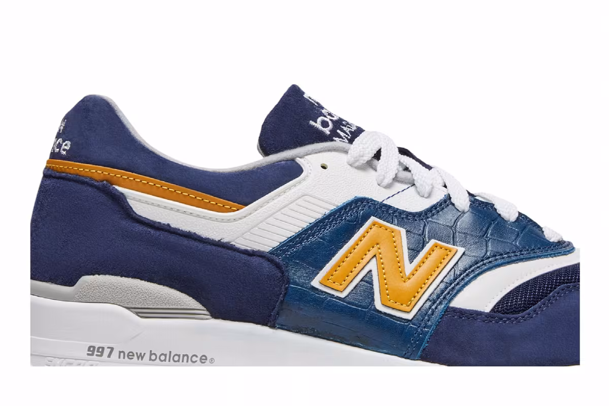 New Balance 997 Made in USA Navy Mustard, view 3