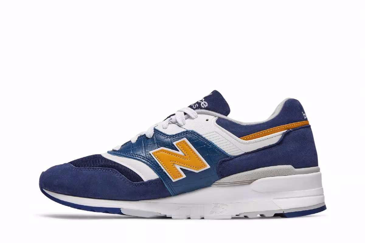New Balance 997 Made in USA Navy Mustard, view 4