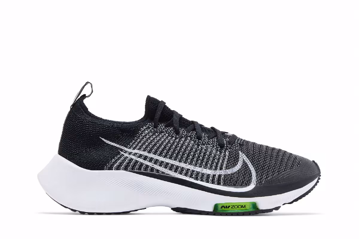 Nike Air Zoom Tempo Flyknit GS Black White Volt, view 2
