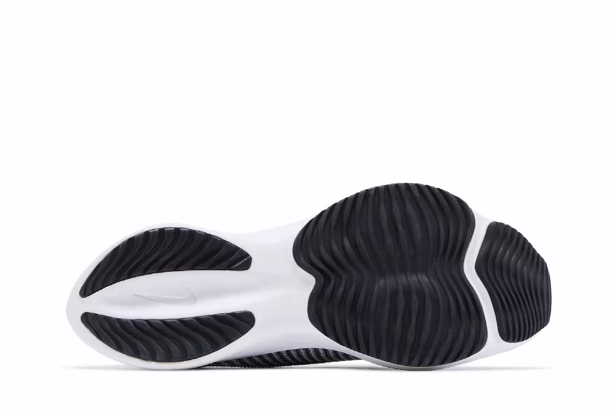 Nike Air Zoom Tempo Flyknit GS Black White Volt, view 5