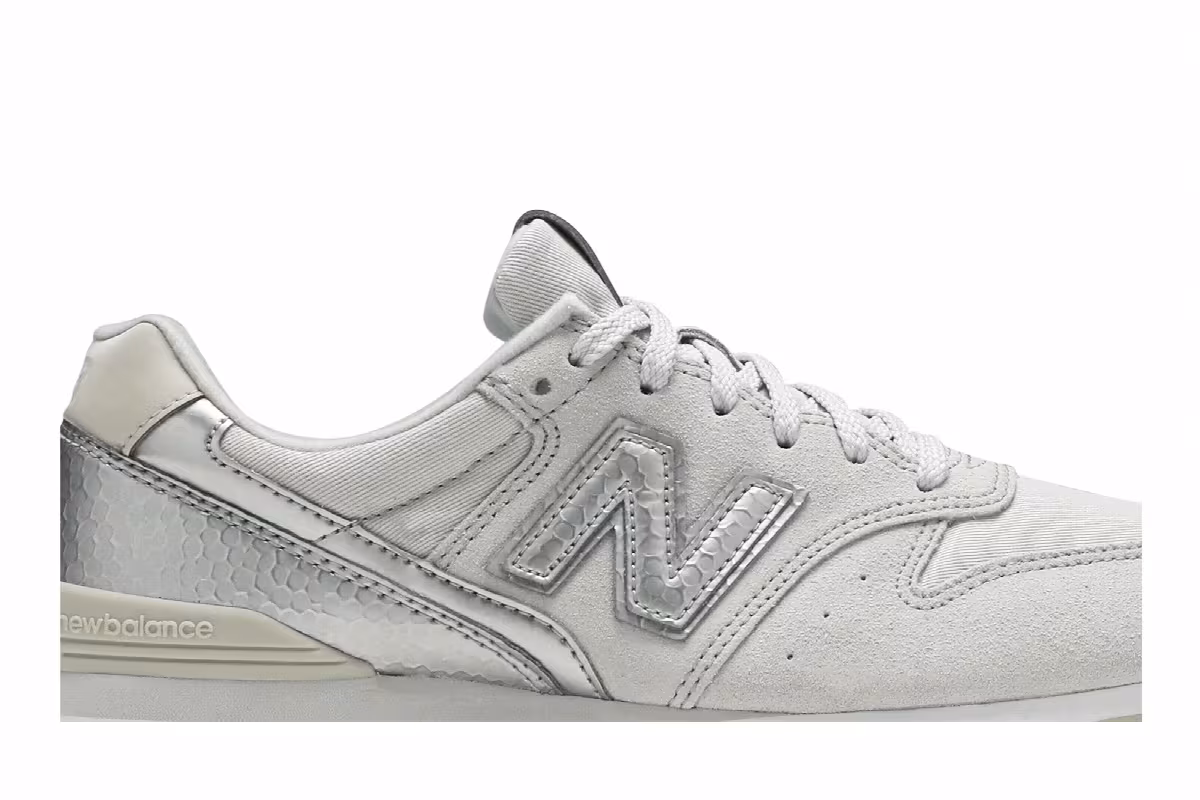 J.Crew x New Balance Women's 996 Grey Silver, view 3