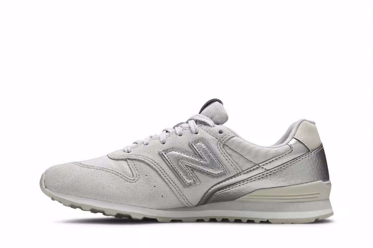 J.Crew x New Balance Women's 996 Grey Silver, view 4