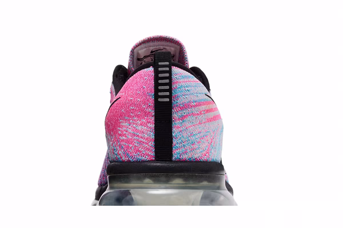 Nike Women's Flyknit Air Max Chlorine Blue Pink Blast, view 8