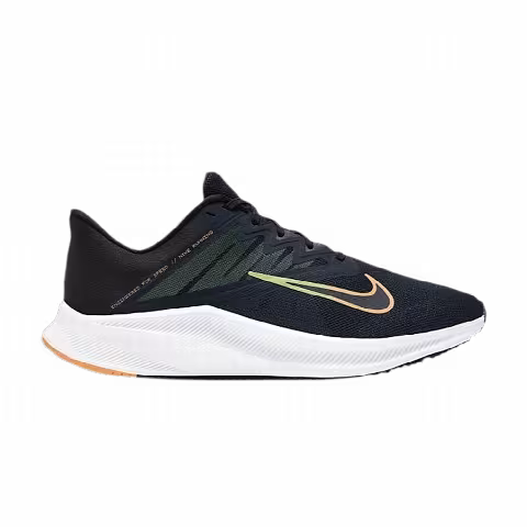 Nike Quest 3 4E Wide 'Obsidian Orange Lime'