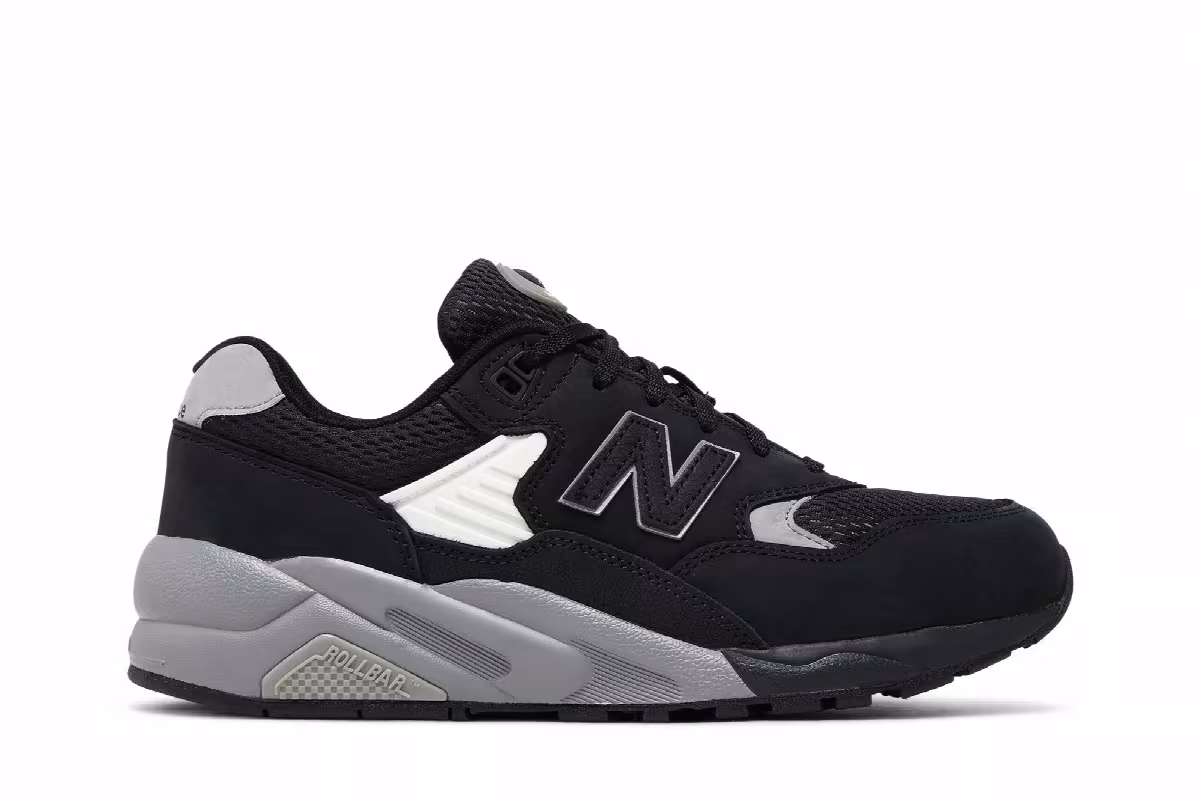New Balance 580 Black Shadow Grey, view 2