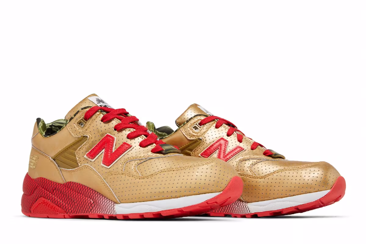 New Balance Hectic x Stussy x Undefeated x 580 Gold Camo, view 9