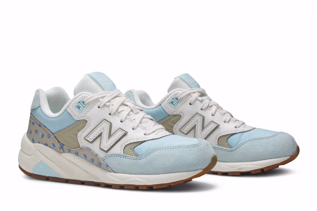 New Balance Women's 580 Baby Blue Floral, view 9