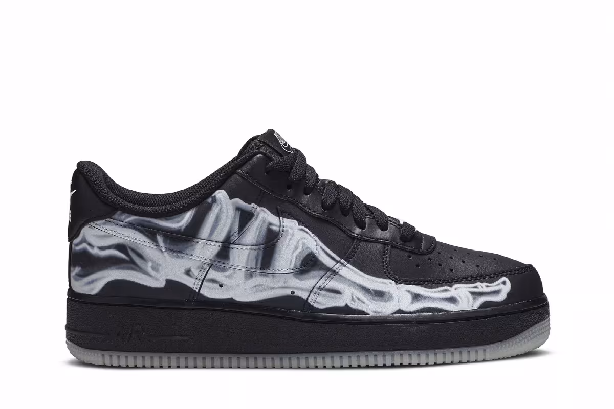 Nike Air Force 1 Black Skeleton, view 2