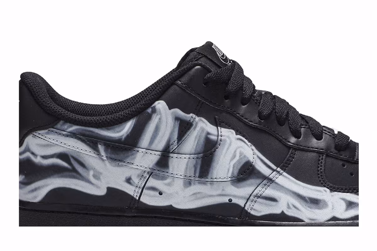 Nike Air Force 1 Black Skeleton, view 3