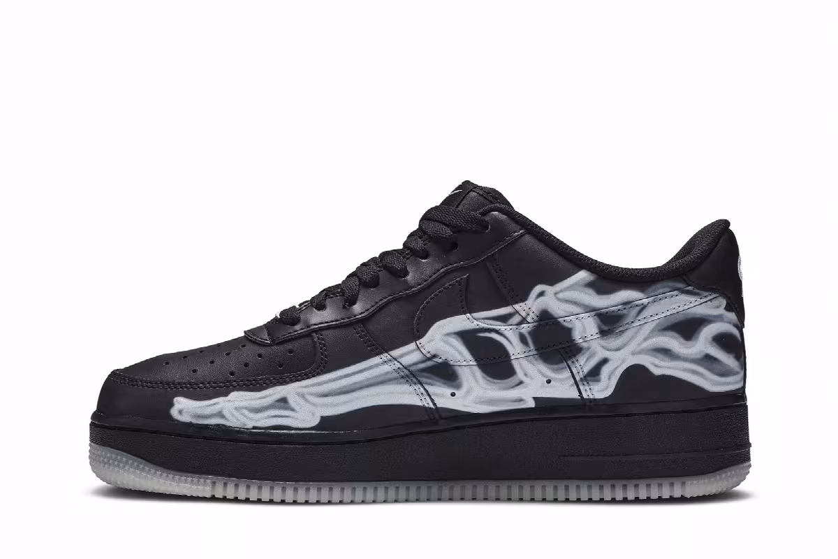 Nike Air Force 1 Black Skeleton, view 4