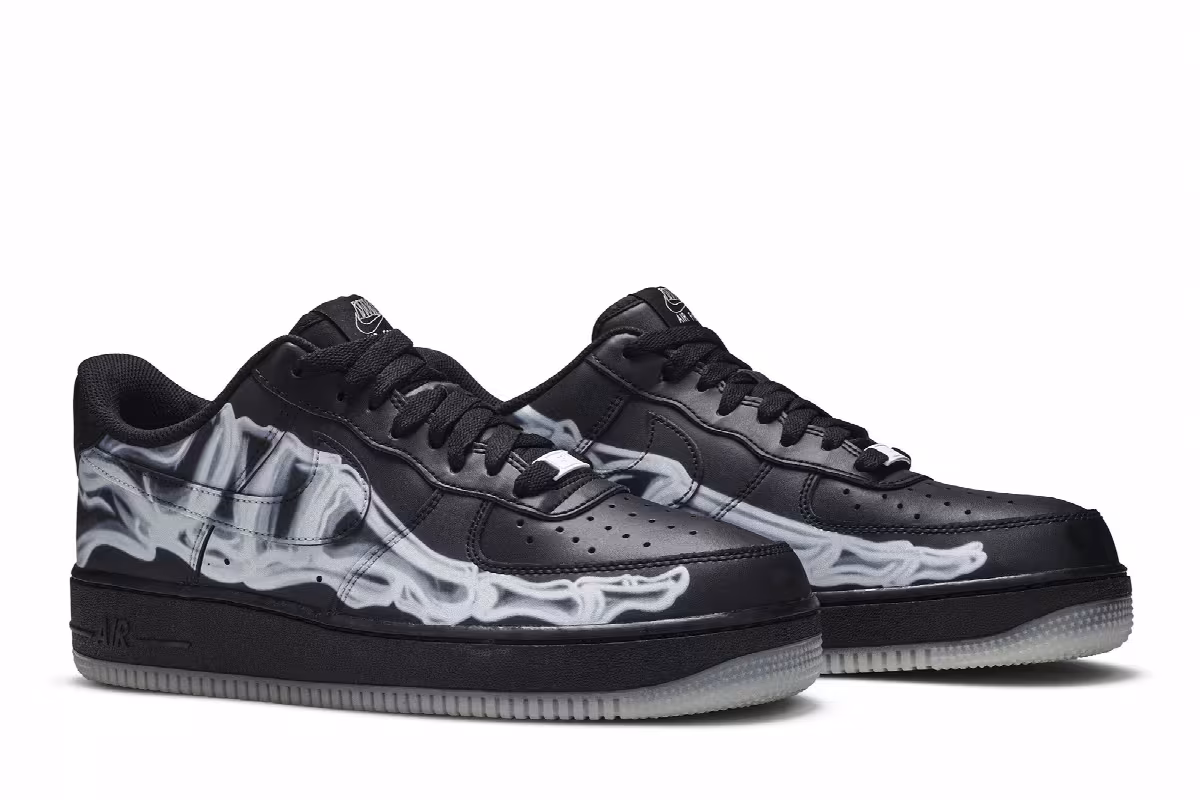 Nike Air Force 1 Black Skeleton, view 9
