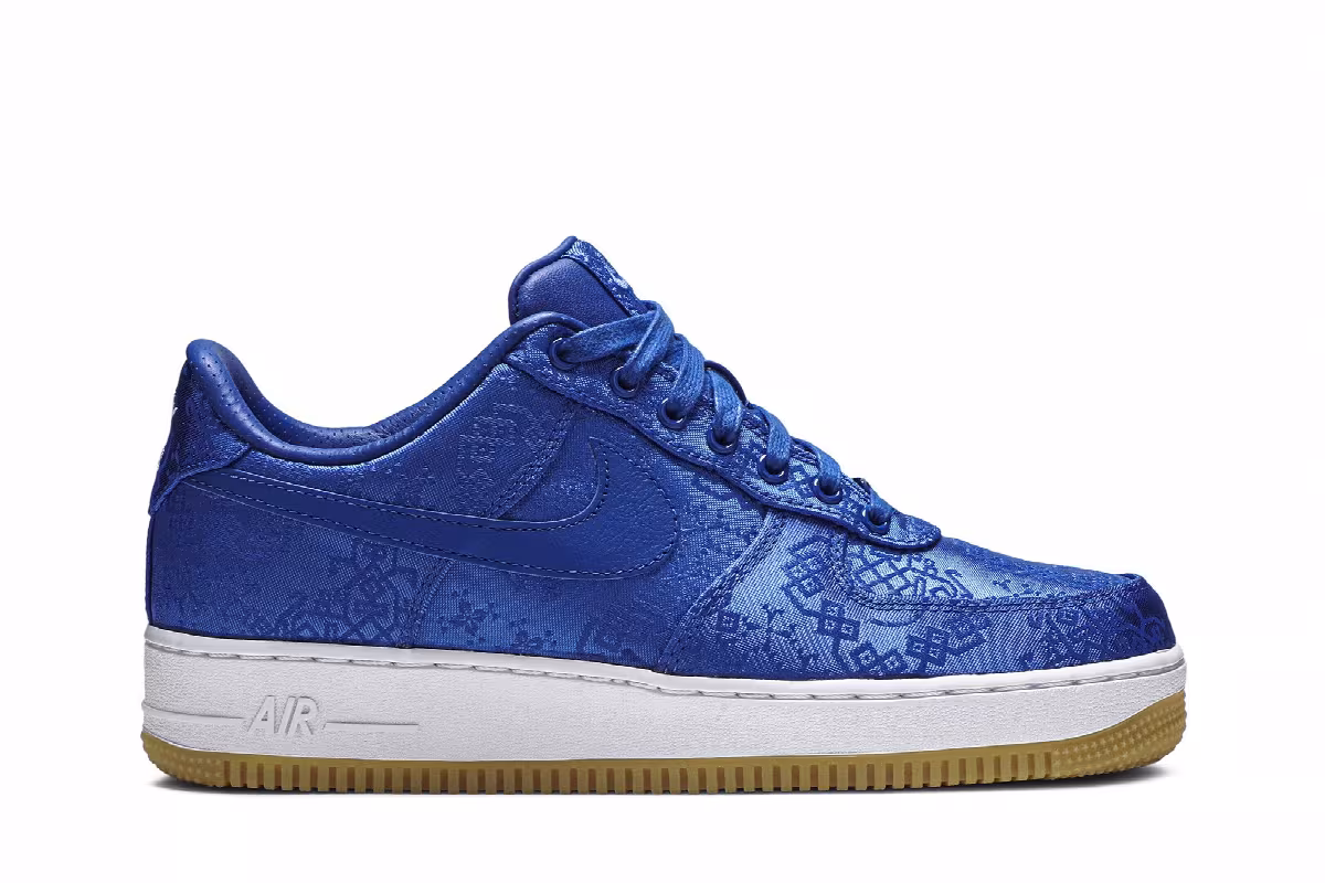 CLOT x Nike Air Force 1 PRM Royal Silk, view 2