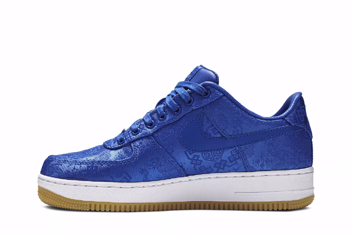 CLOT x Nike Air Force 1 PRM Royal Silk, view 4