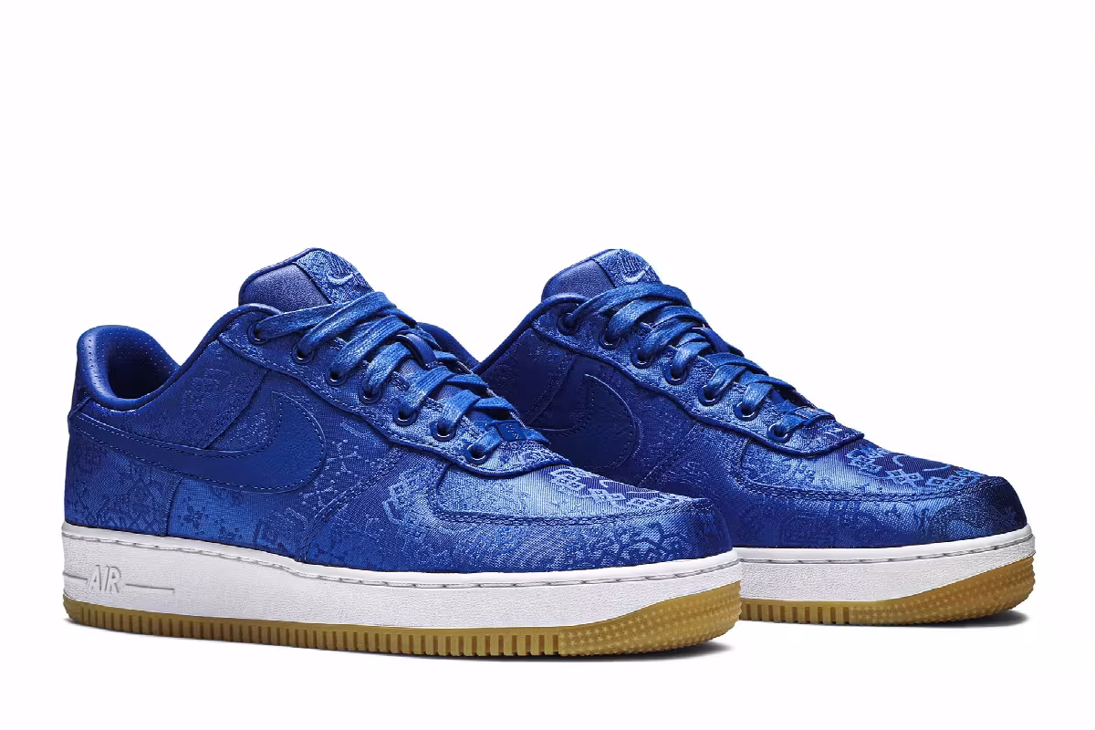 CLOT x Nike Air Force 1 PRM Royal Silk, view 9