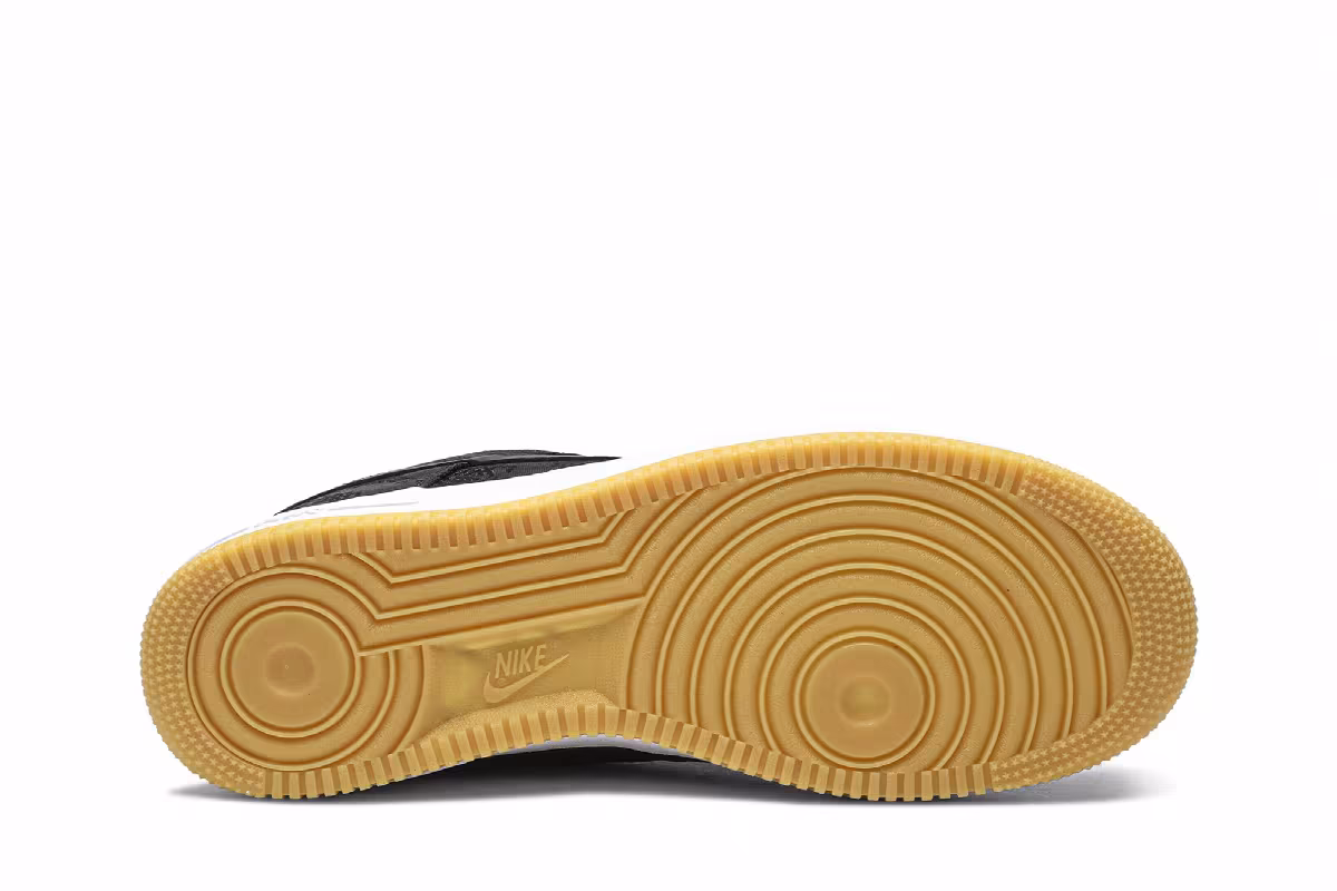 Fragment Design x CLOT x Nike Air Force 1 Black Silk, view 5