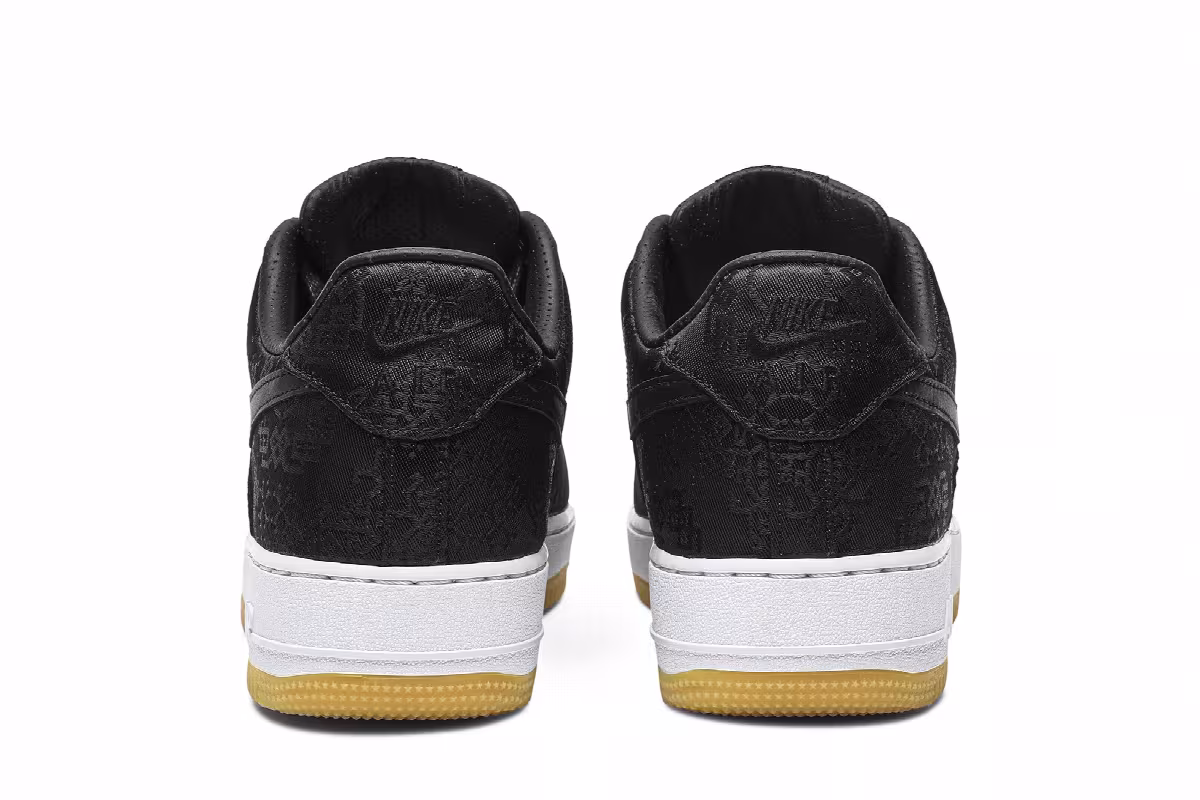 Fragment Design x CLOT x Nike Air Force 1 Black Silk, view 7