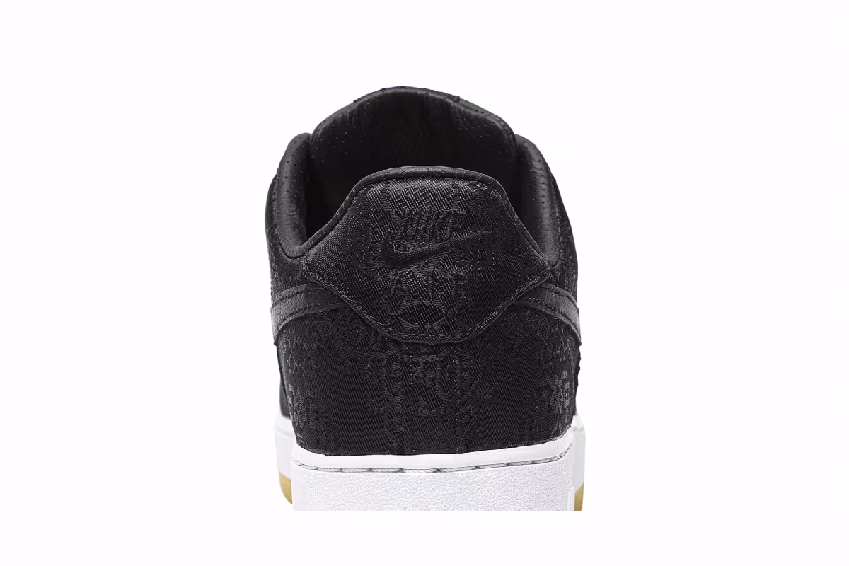 Fragment Design x CLOT x Nike Air Force 1 Black Silk, view 8