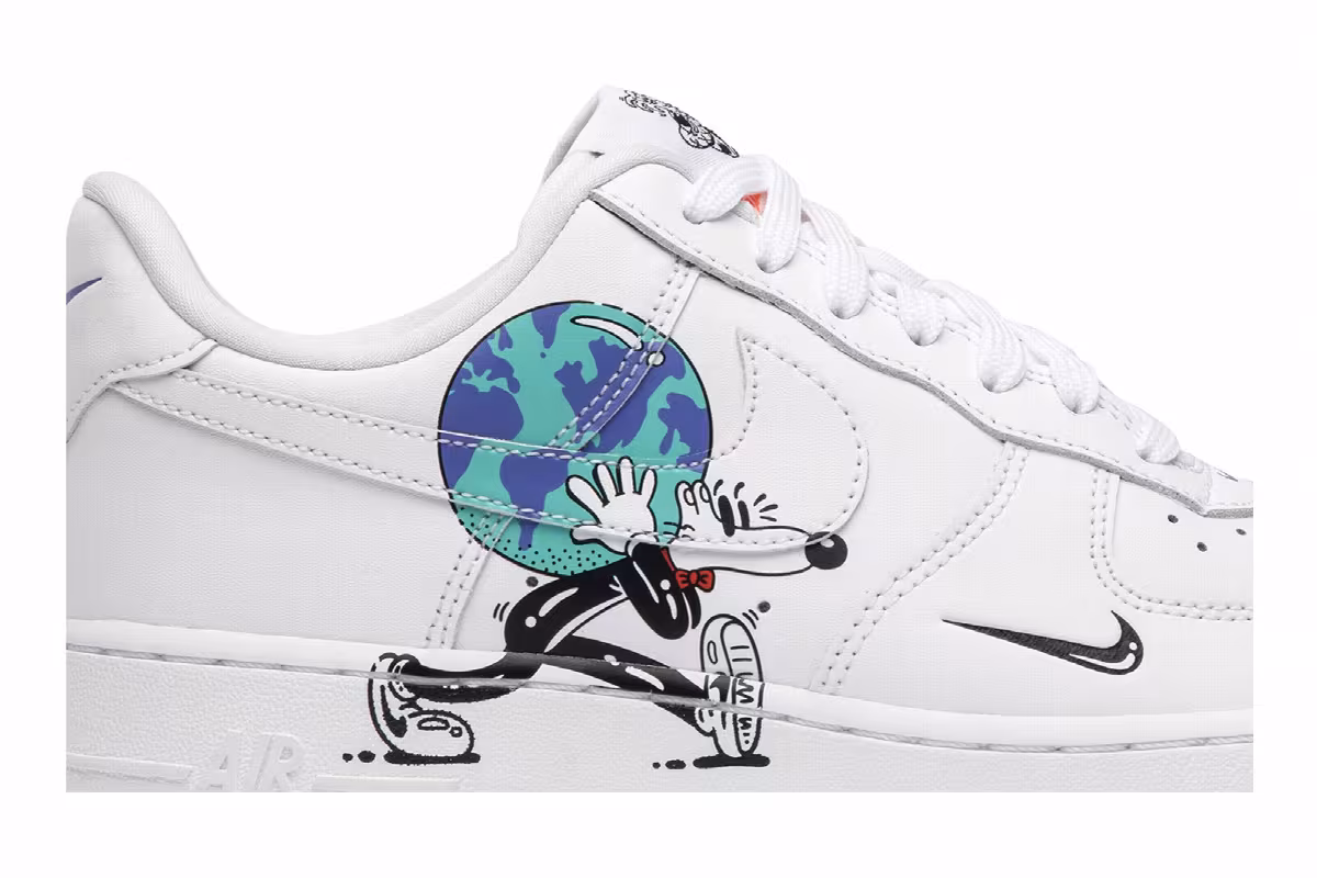 Steven Harrington x Nike Air Force 1 Low Flyleather QS Earth Day, view 3