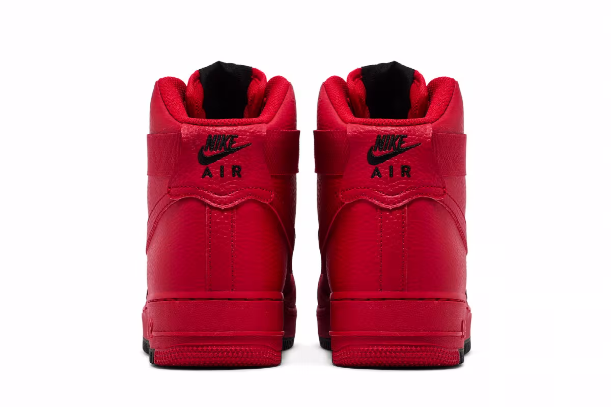 Nike Air Force 1 High University Red Black, view 7