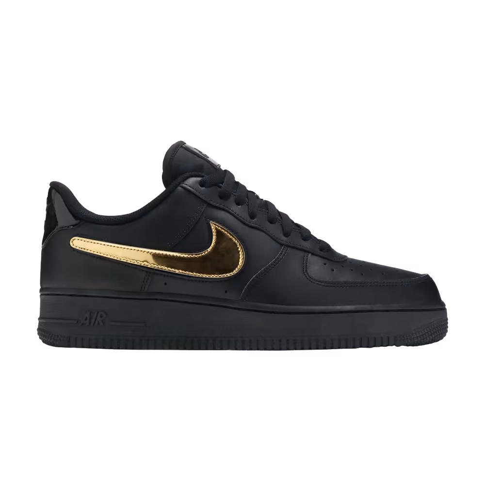Nike Air Force 1 Low Removable Swoosh - Black Gold