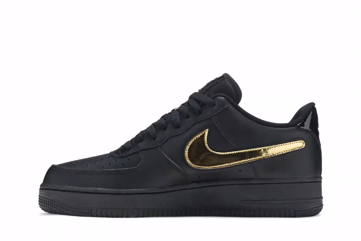 Nike Air Force 1 Low Removable Swoosh - Black Gold, view 4