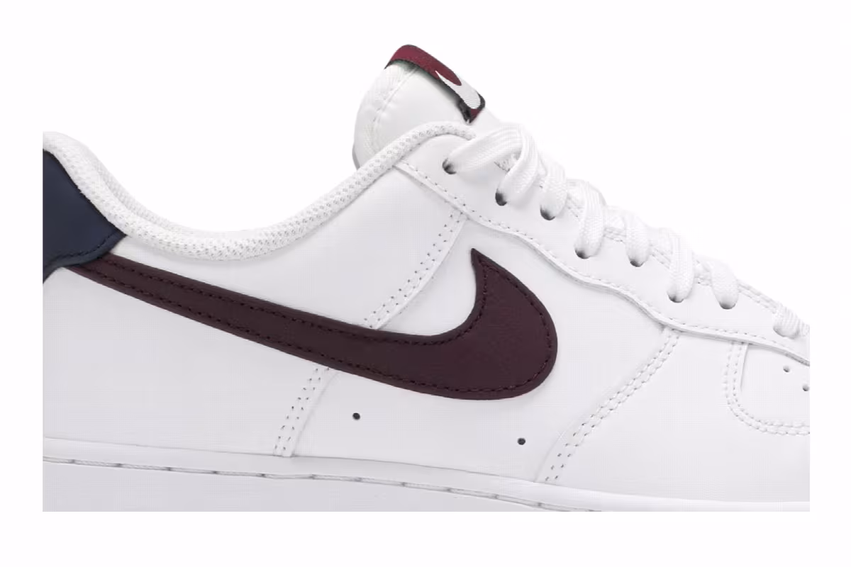 Nike Air Force 1 White Night Maroon, view 3