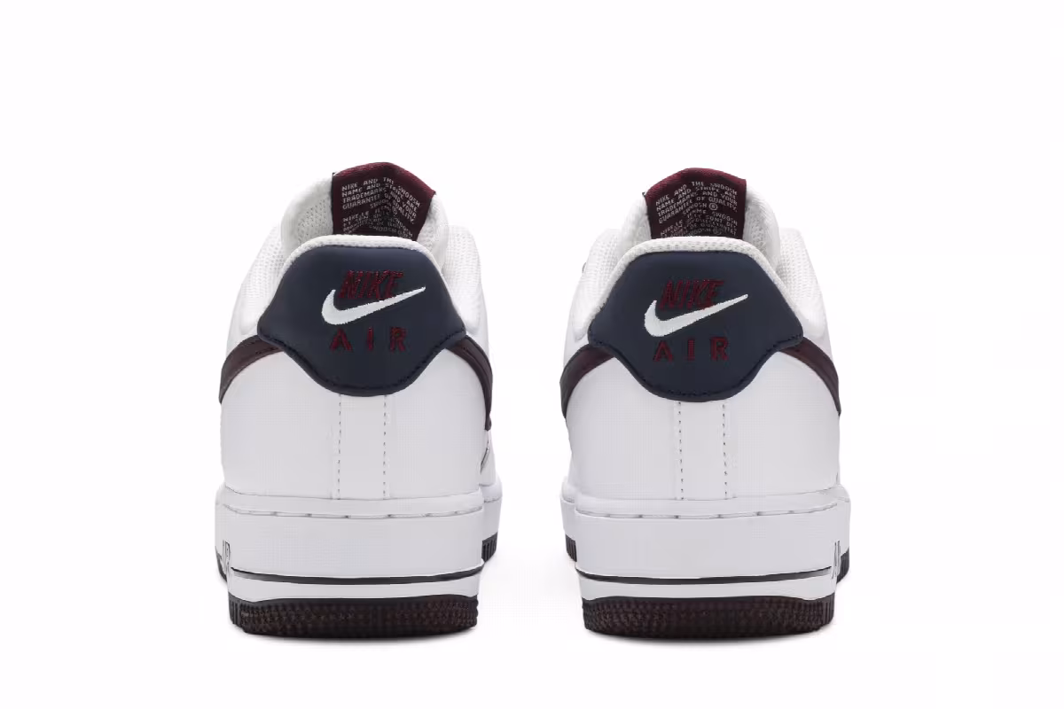 Nike Air Force 1 White Night Maroon, view 7