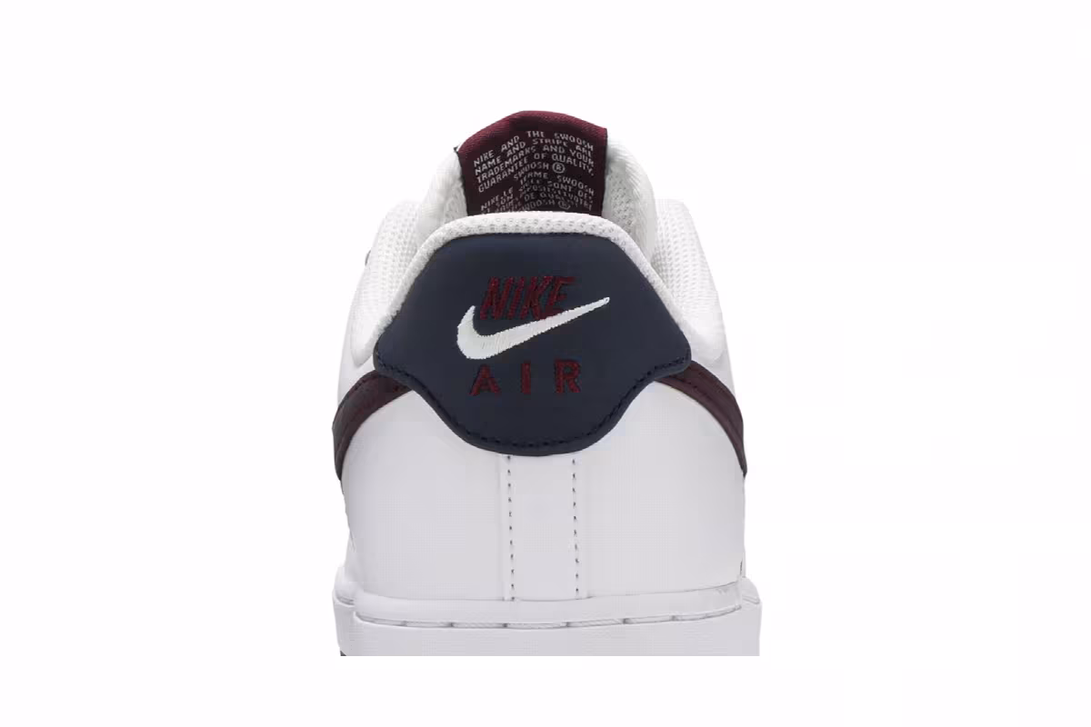 Nike Air Force 1 White Night Maroon, view 8