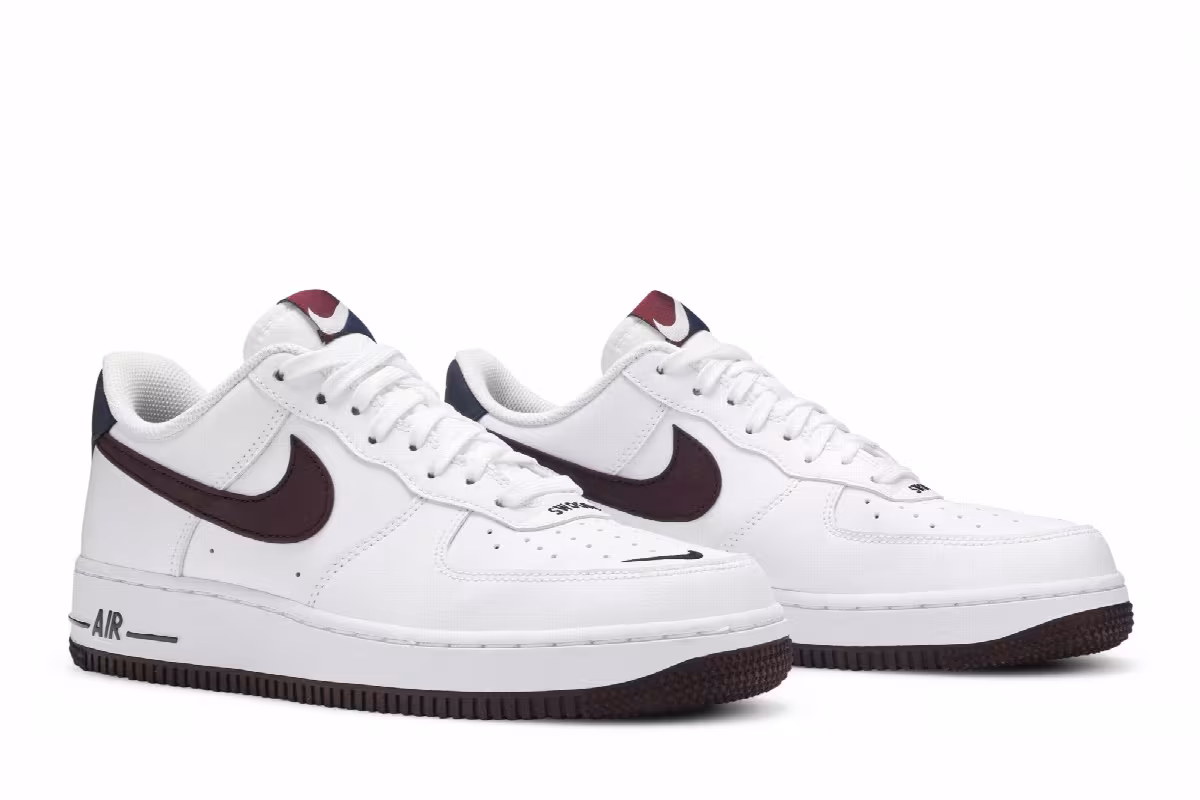 Nike Air Force 1 White Night Maroon, view 9