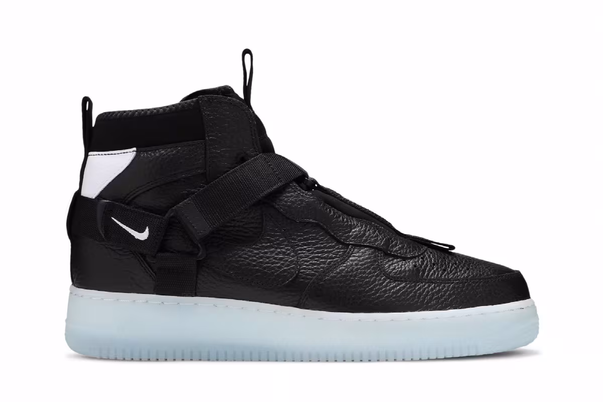 Nike Air Force 1 Mid Utility Black Half Blue, view 2